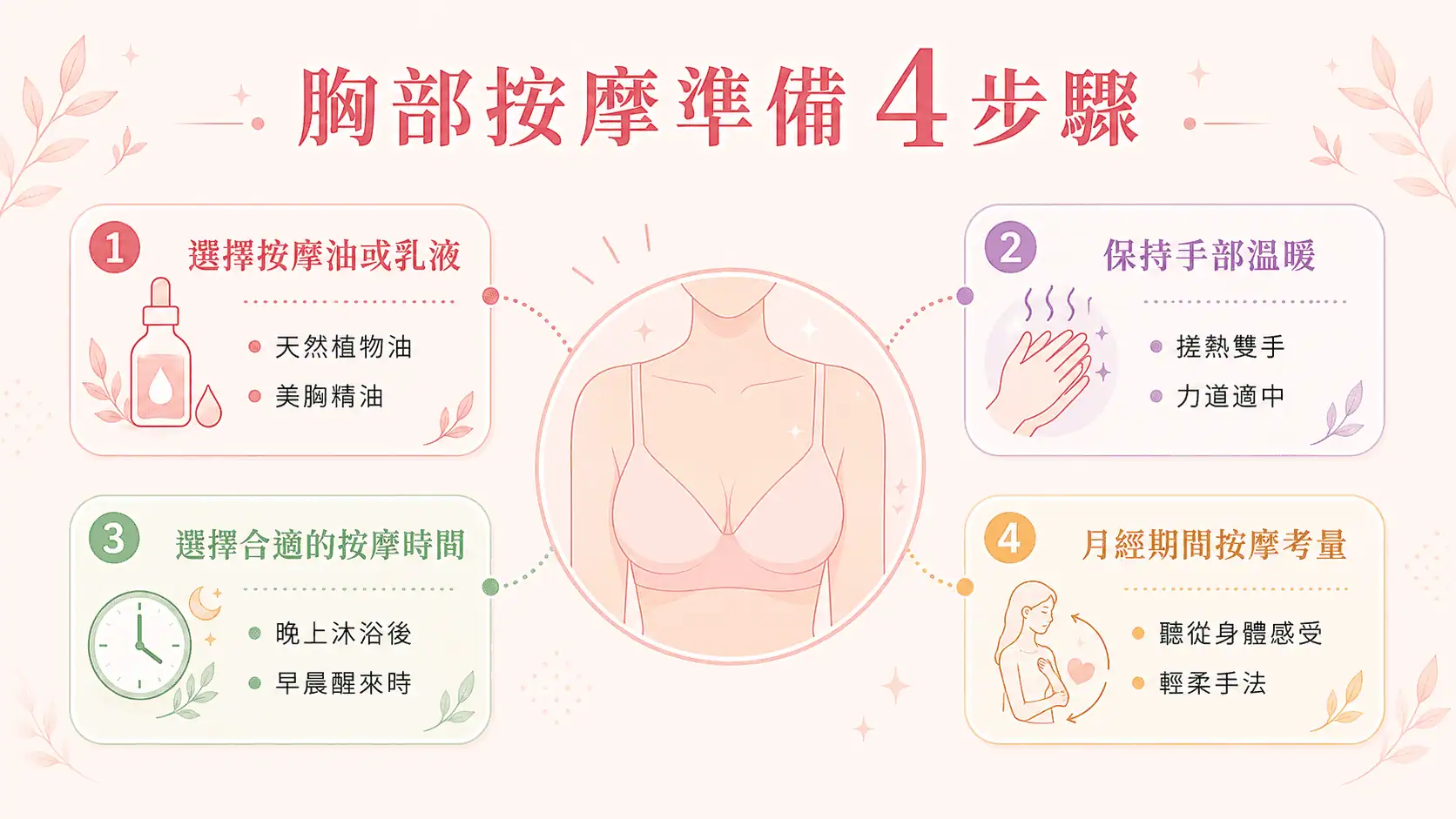 胸部按摩, 胸部按摩方法, 胸部按摩功效, 美胸按摩